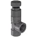 Hayward PVC Globe Valve, FPM Seal, 1-1/2" Threaded