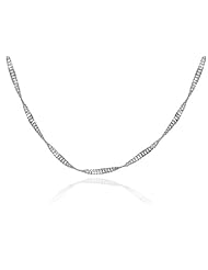 10k White Gold 1.50mm Singapore Chain Necklace