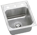 Elkay LRQ15173 Lustertone Bar Sink Satin Finish Stainless Steel 15 x 17-1/2