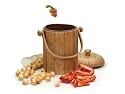 RSVP International PAIL-BOO Bamboo Compost Pail 3.25-qt.