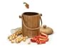 BAMBOO ecological COMPOST kitchen pail ORGANIC mulch NU