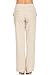 Poplooks Women's Junior Comfy Drawstring Linen Pants