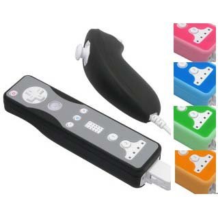 2-Tone Silicone Skin Case for Nintendo Wii Remote Control & Nunchuk - 6 Color Options
