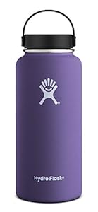 Hydro Flask 32 oz Vacuum Insulated Stainless Steel Water Bottle, Wide Mouth w/Flex Cap, Plum