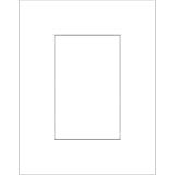 Savage ProMatte, Single 12 x 16 Photo Mat with 8 x 12 Opening, Bevel Cut, Acid Free, Single Color: Polar White