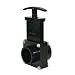 Valterra 7102 ABS Gate Valve, Black, 1-1/2" Slip x Spig