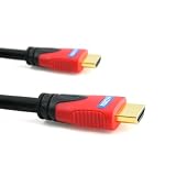 1M HDMI to HDMI Cable - 24k Gold Plated Connectors - Ultimate Red - For Use With HD TV's / Xbox 360 / PS3, HDTV etc..di XO