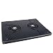 Notebook Cooler Pad with 2 built-in 80mm Fans (Black)