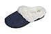 Beverly Rock Womens Faux Fur Lined Plush Clog Slipper With Detailed Stitching