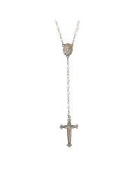 Rose Gold and Silver Tone with Pink Pearls Rosary