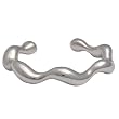 Silver Cuff Bracelet Jewelry India Dia 2.3 Inches