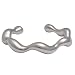 Silver Cuff Bracelet Jewelry India Dia 2.3 Inches