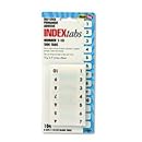 Redi-Tag Pre-Printed Index Tabs, Permanent Adhesive, 7/16 x 1 Inches, 104 Tabs Per Pack, White with Black Print (31001)