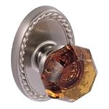 Amber Crystal Door Knob Passage Set