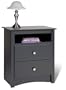 Prepac Sonoma Tall 2-Drawer Nightstand, Black