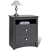 Prepac Sonoma Tall 2-Drawer Nightstand, Black