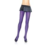 Opaque paper print plaid tights