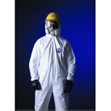 DuPont TY122S Disposable Elastic Wrist, Bootie & Hood White Tyvek Coverall Suit 1414, Size XLarge, Sold by the Each ~ DuPont