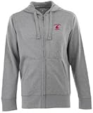 Washington State Signature Full Zip Hooded Sweatshirt (Grey) - Small