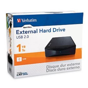 Verbatim 1 TB USB 1.1 or 2.0 Desktop External Hard Drive 96571 (Black)