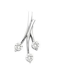 Platinum Diamond Three-Stone Pendant - 0.75 Ct. -- LIFETIME WARRANTY
