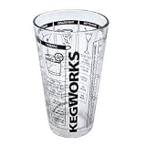 KegWorks Glass Cocktail Shaker with Recipes Mixing Glass -12 Oz