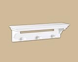Decorative Shelf with Hanging Pegs in White (White) (5
