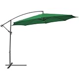 from JAGO AMPS02 green Garden Parasol Outdoor Banana Parasol Overhanging Garden Cantilever Umbrella with Hand-Crank and Pole