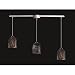 Swirl Linear Linear Pendant in Satin Nickel Glass Type: Onyx