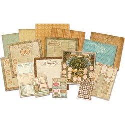 K&Company Ancestry.com Scrap Kit, 12-Inch-by-12-Inch
