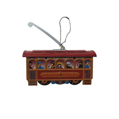 Alexander Taron Home Decoration Collectible Tin Ornament – Cablecar – 3.25″H x 3.5″W x 1.25″D