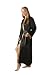 Gorgeous Long Satin Robe with Contrast Trim