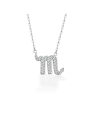 Bling Jewelry 925 Sterling Silver Scorpio Zodiac CZ Pave Necklace