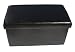 Home Fashions Folding Black Faux Leather Storage Bench