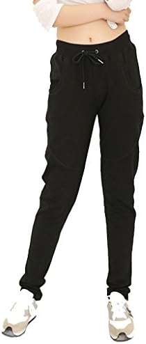 Women's cotton sport pants(Black,XL)