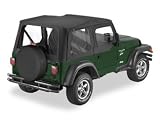 Bestop Replace A Top -51128-35- Color: Black Diamond/ incl. Half Door Skins / Clear Windows / Fits: 03-06 Jeep Wrangler TJ