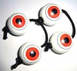 目玉パチカ　ホワイト／ホワイト　黒紐　モノクロカラー ２本セット