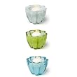 Assorted Floral Votive Holders 100% Recycled Glass