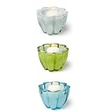 Assorted Floral Votive Holders 100% Recycled Glass