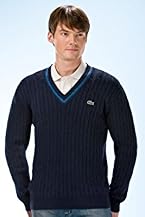 V-Neck Cable Cricket Sweater