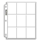 25 (Twenty-Five) 9-Pocket Pages For Baseball Cards, Football Cards, etc (fits into 3-Ring Notebook)