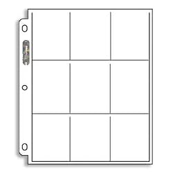 25 (Twenty-Five) 9-Pocket Pages For Baseball Cards, Football Cards, etc (fits into 3-Ring Notebook)