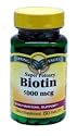 SUPER POTENCY Biotin 5000 mcg - Promotes Skin, Hair & Nail Health - 120 Caps
