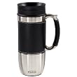 Trudeau Board Room 16-Ounce Travel Mug, Black