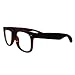 Lunette de soleil unisexe style retro 1980 voyageur avec monture noire et Rouge int�rieur avec la pochette, le chiffon et le cordon