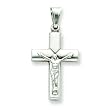 14k White Gold Crucifix Pendant