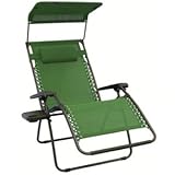 Bliss Hammocks Wide Gravity Free Lounger with Pillow/Canopy/Side Tray