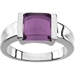 14K White Gold Cabochon Amethyst Ring