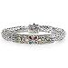 925 Silver & Amethyst Bracelet with 18k Gold Accents (4.30ctw)