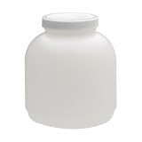 Wheaton W209677 White HDPE Wide Mouth Container with 89-400Polypropylene Foamed Polyethylene Lined Screw Cap, 2000mL Capacity (Case of 6)